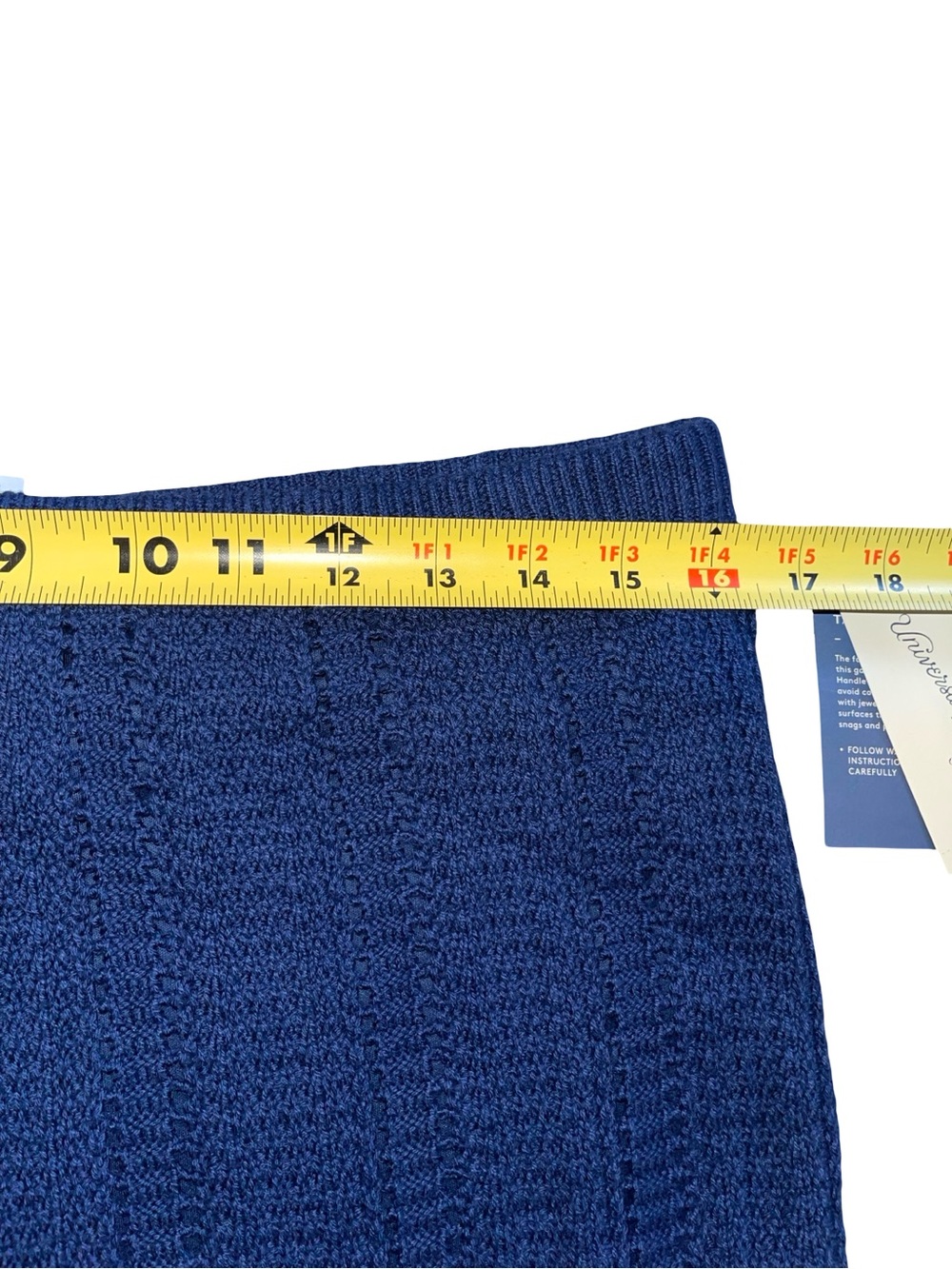 NWT Universal Thread Blue Openwork Sweater Knit A-Line Skirt size M - Picture 5 of 7